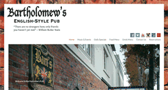 Desktop Screenshot of bartholomewspub.com