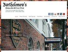 Tablet Screenshot of bartholomewspub.com